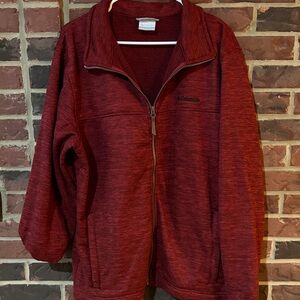 Columbia Maroon Zip-Up Fleece Jacket